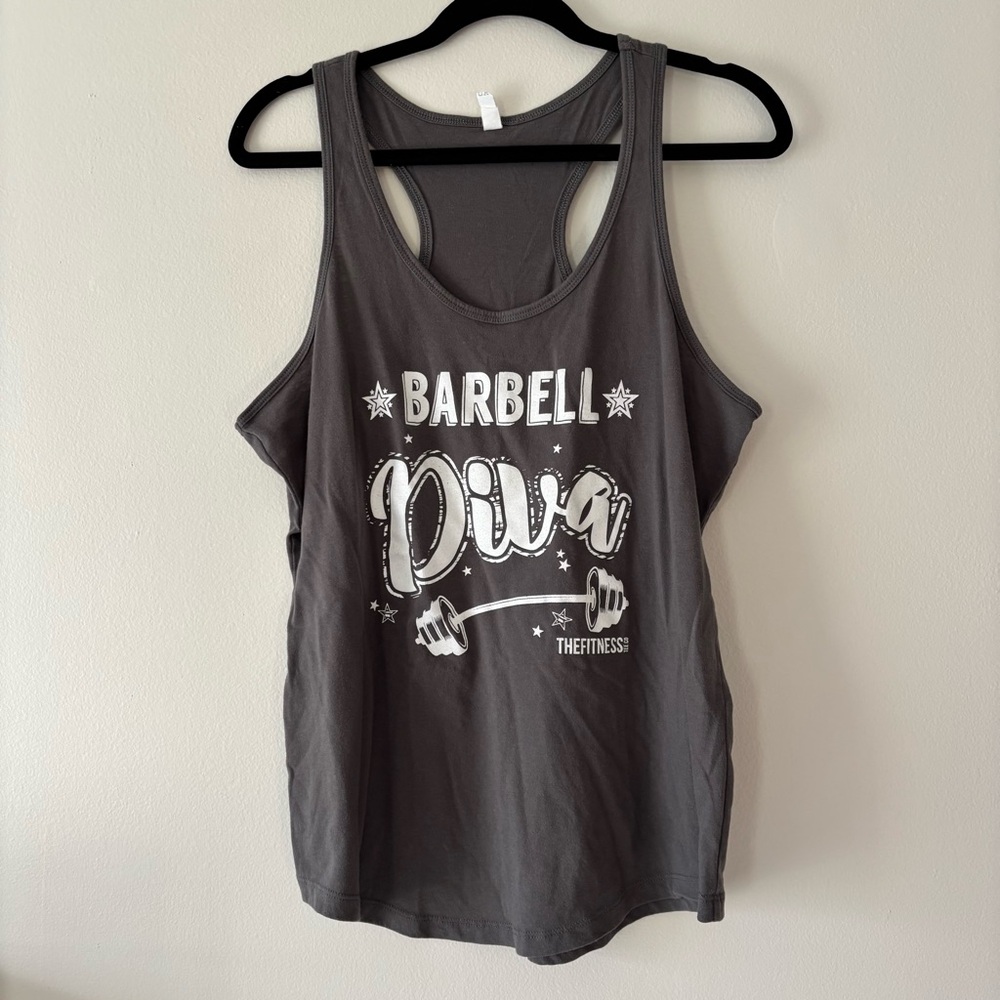 The Fitness Tee Co Barbell Diva Tank Top